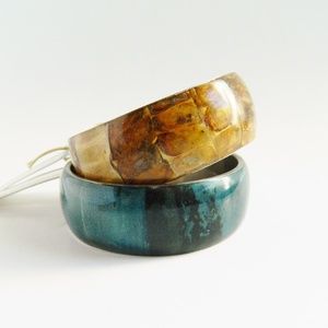 Sandy Pebble Metal Bangle NWT